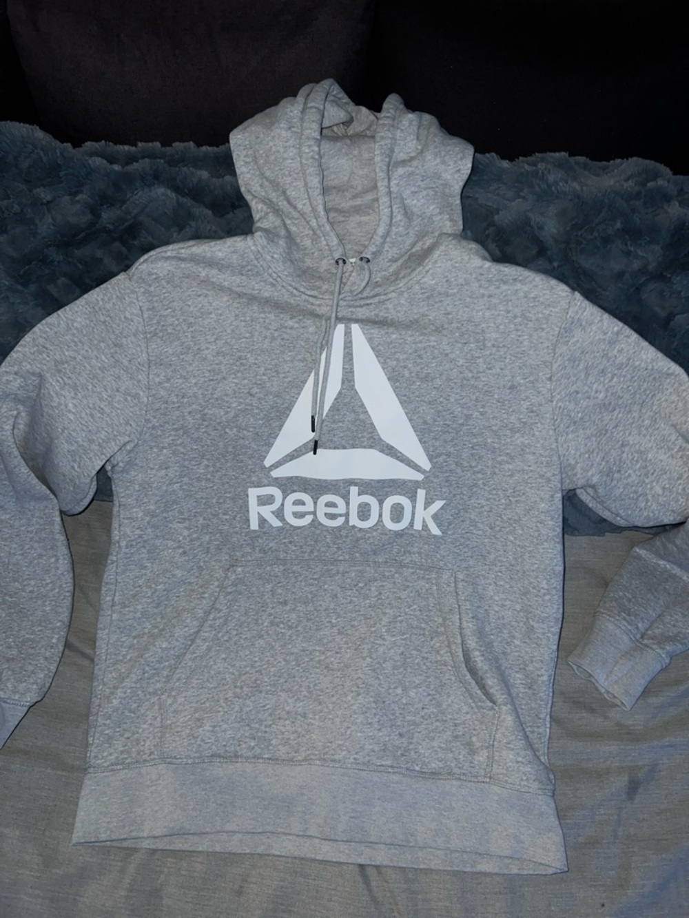 Reebok Light Gray Logo Pullover Hoodie